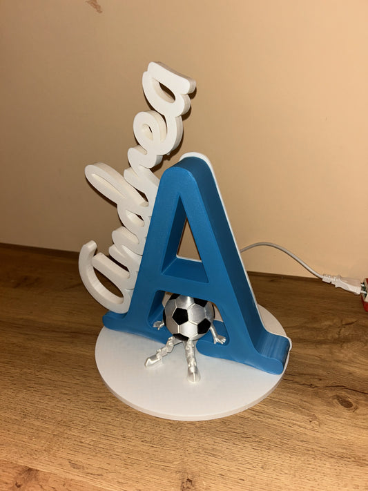 Lampada LED personalizzata Andrea con design moderno e nome decorativo