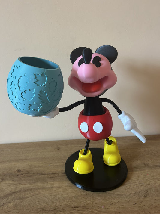 Vaso Mouse In Love stampato in 3D in PLA senza pianta, vaso decorativo di design