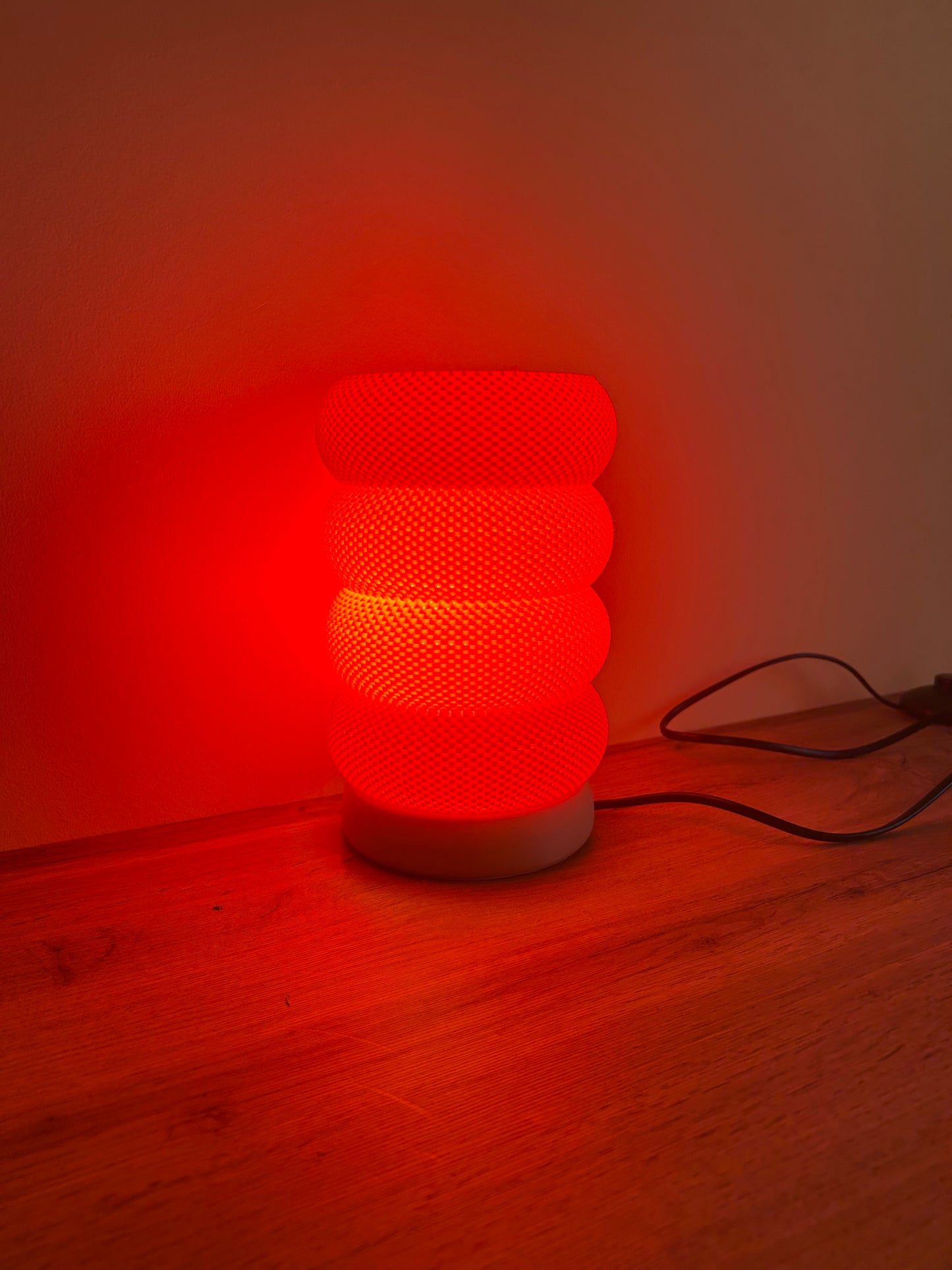 Dettaglio della Lampada 3D Tessitura Ondulata