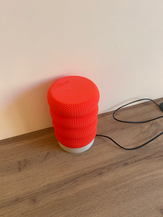 Dettaglio vista dall’alto della Lampada 3D Tessitura Ondulata