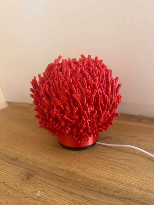 Lampada Corallo 3D stampata in PLA