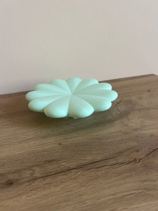 Portasapone Petalo Zen stampato in 3D – vista laterale