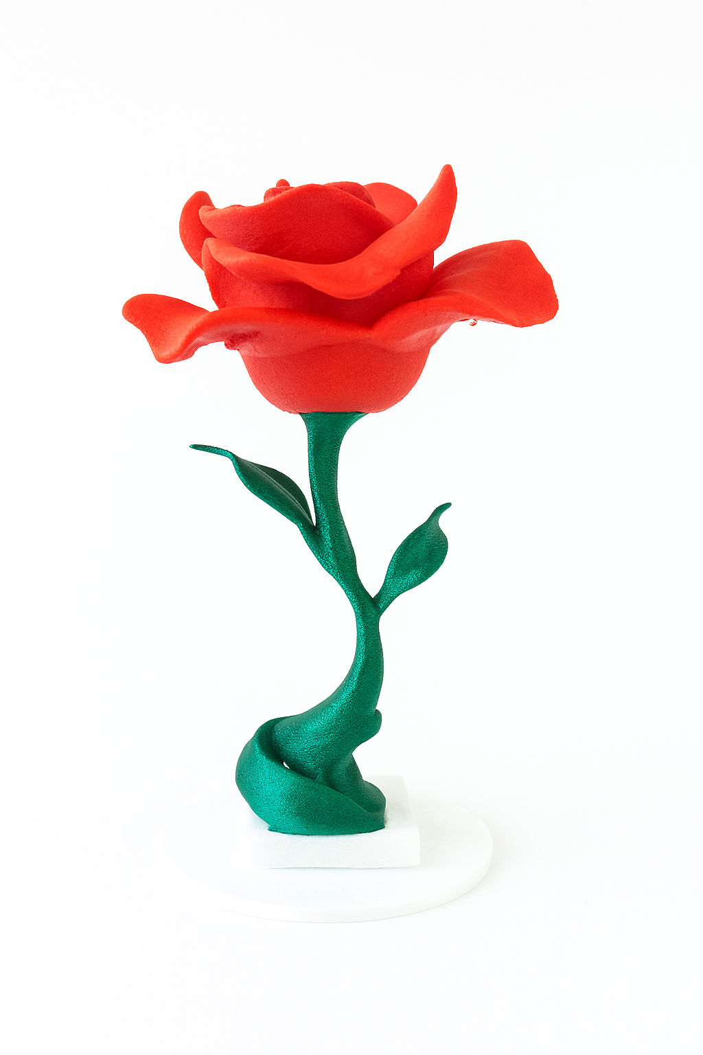Rosa stampata in 3D colorata, oggetto d’arredo moderno Made in Italy
