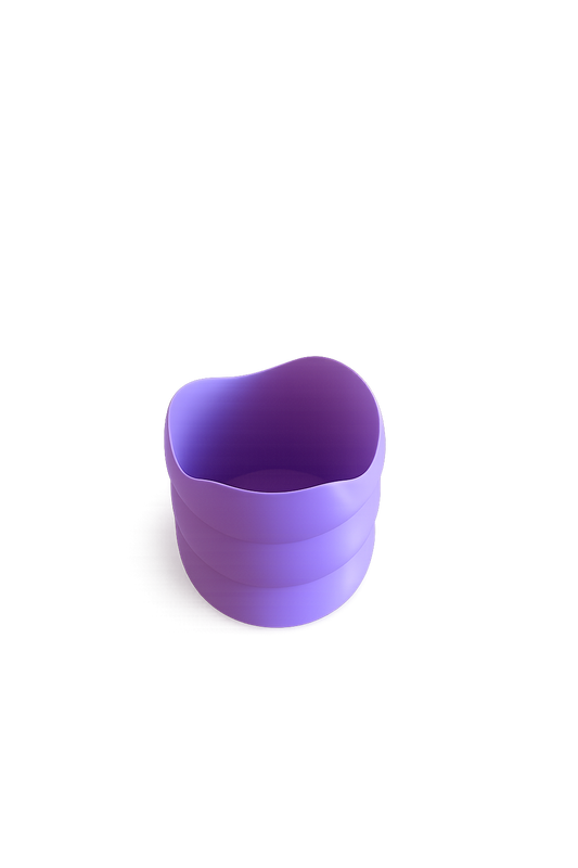 Vaso 3D Spettinato – vista dall’alto del design artigianale
