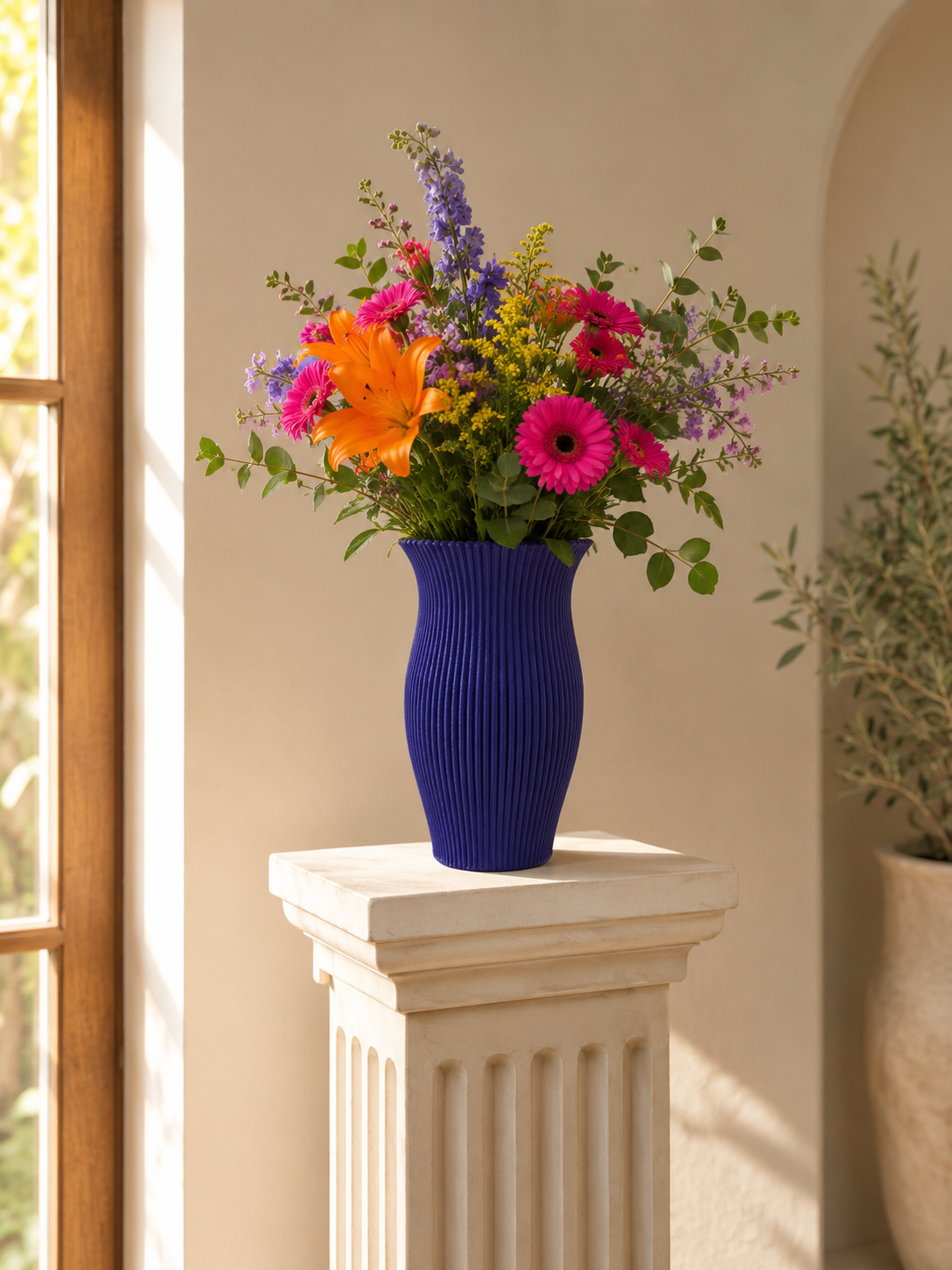 Vaso decorativo stampato in 3D artigianalmente in Italia