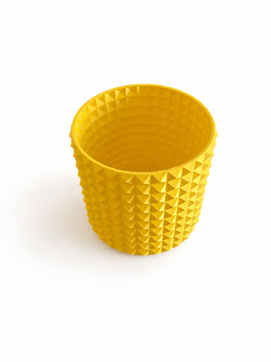 Vaso decorativo diamantato stampato in 3D per arredo casa