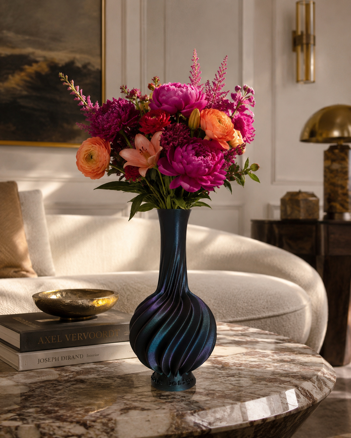 Calliope modern decorative vase available in three sizes 9 cm, 15 cm and 25 cm, contemporary designer vase for luxury home decor