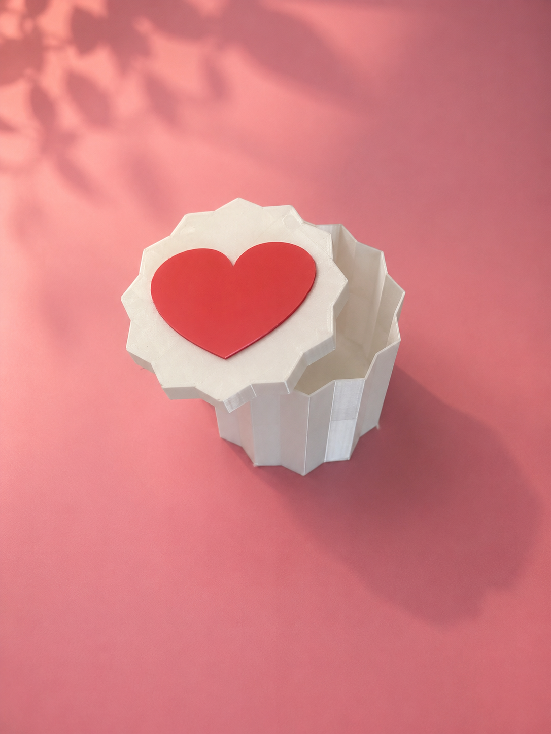 Portagioie Fjoccoloso con Cuore – Scatola Portagioielli Decorativa Design Moderno in PETG per Anelli, Collane e Gioielli