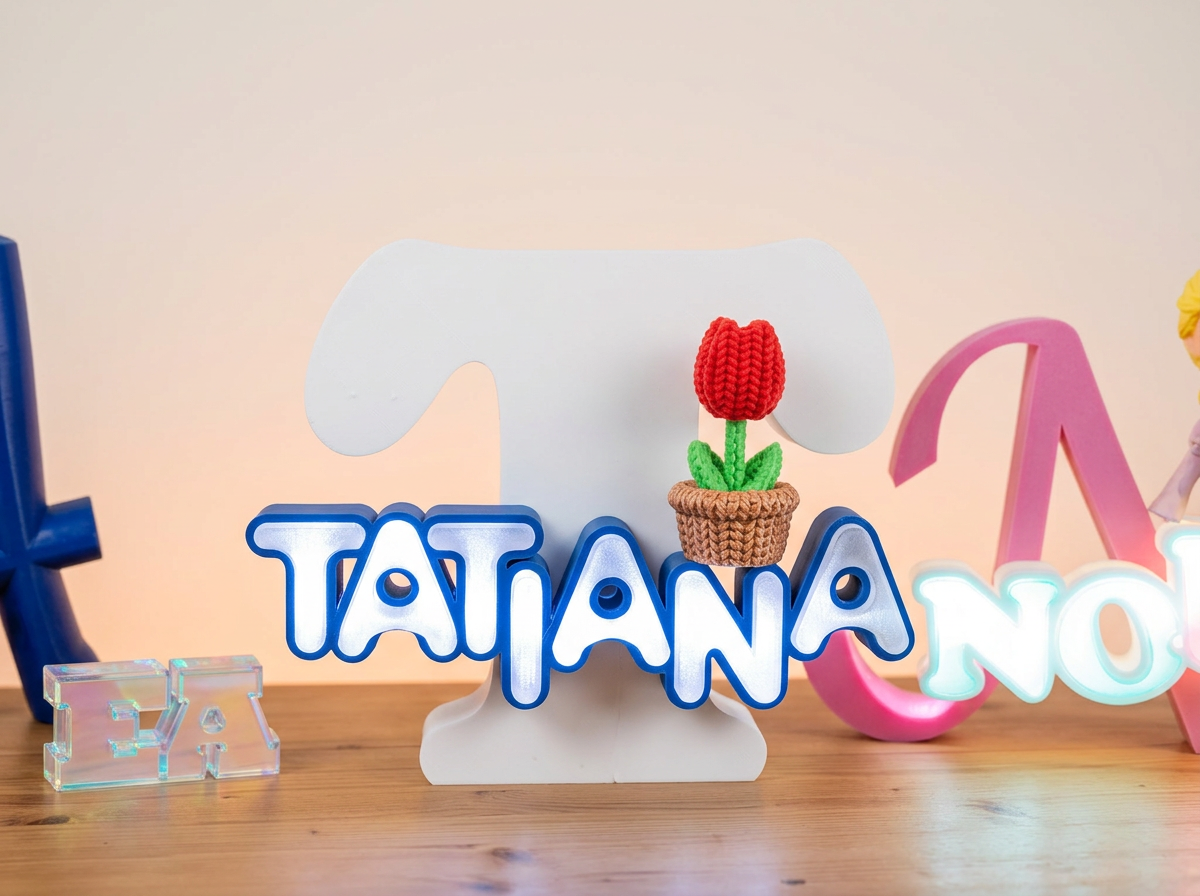 Lampada LED nome personalizzato decorazione luminosa per cameretta bambini