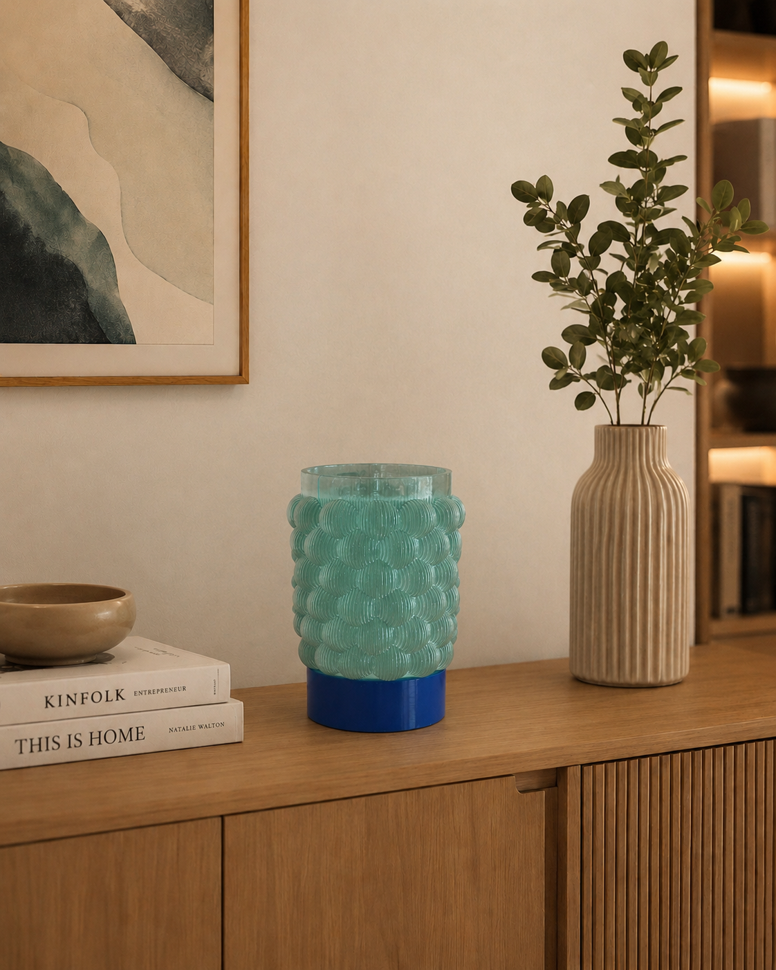 Taty Table Lamp – Modern 3D Printed PETG Design with Textured Diffuser