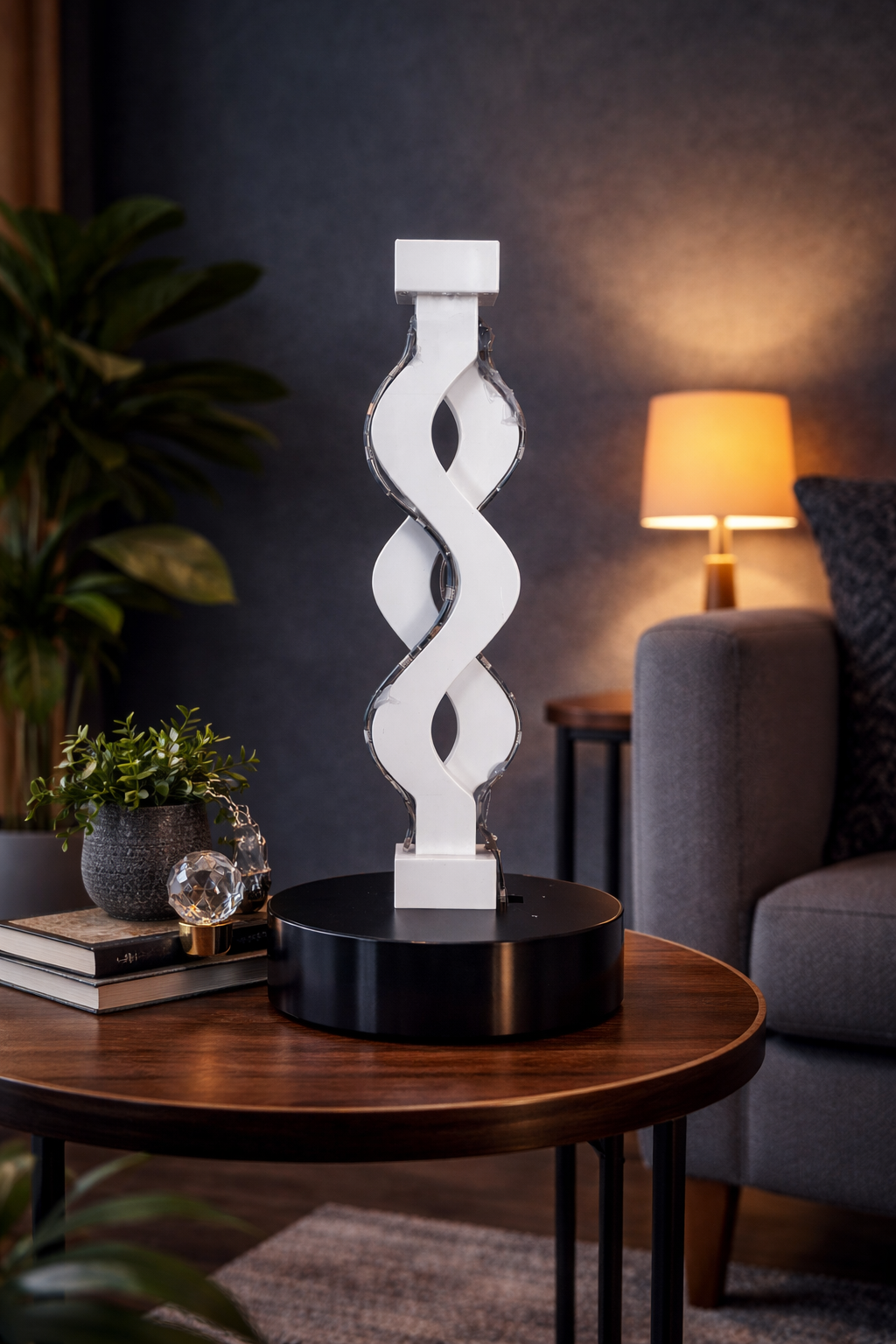 lampada vittoria luce verde scultura luminosa design contemporaneo decorazione casa
