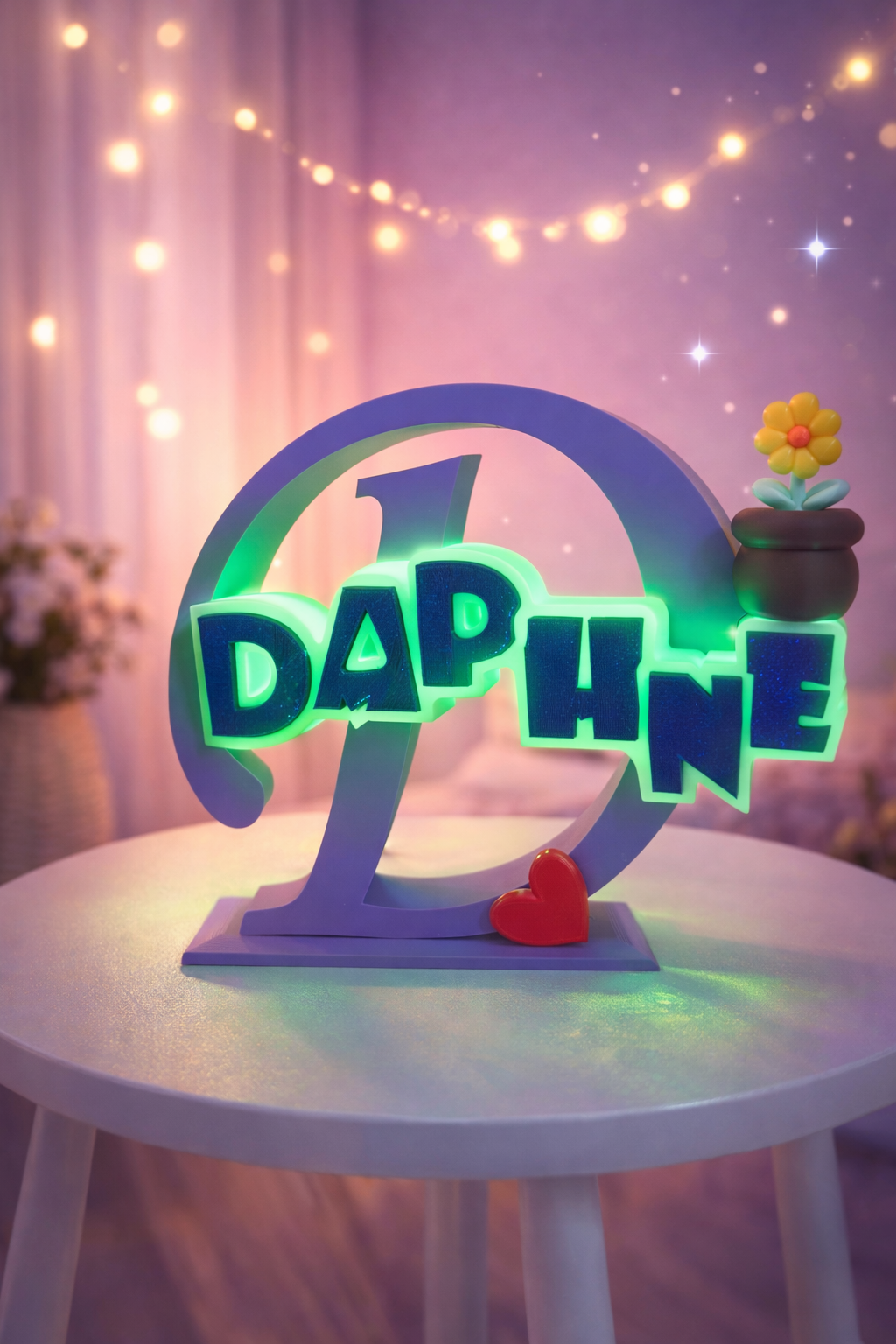 lampada lettere personalizzate LED con nome decorazione luminosa moderna idea regalo