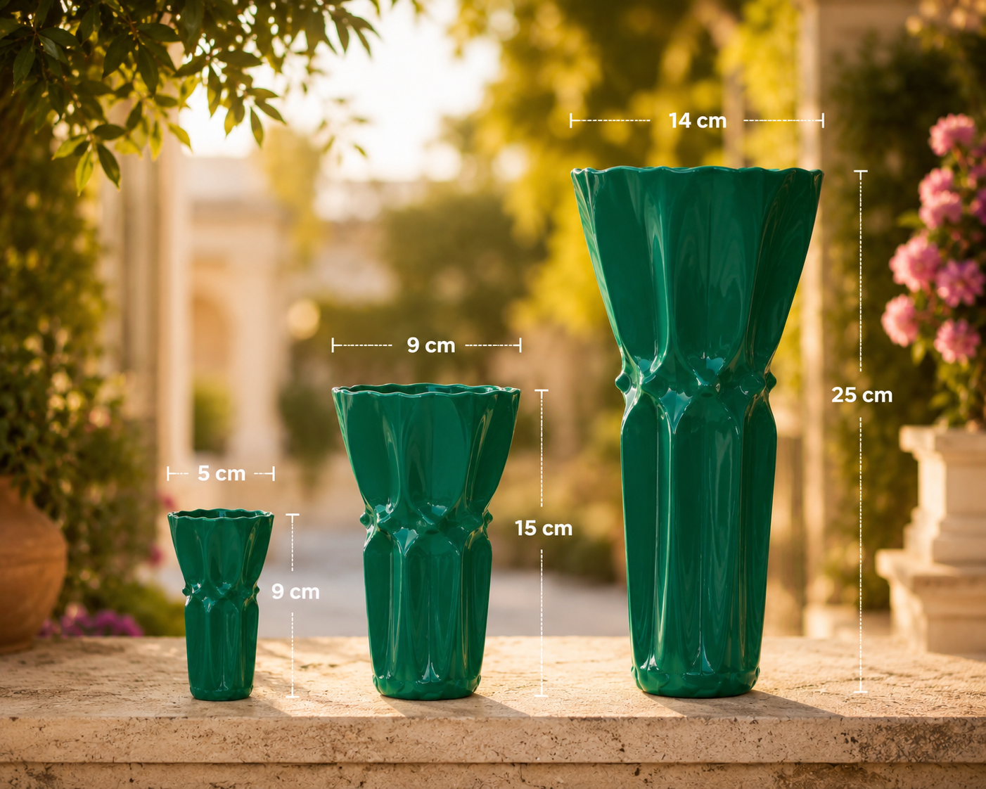 Vaso Grazia Fjoccola® | Modern Designer Flower Vase for Homes, Gardens and Terraces