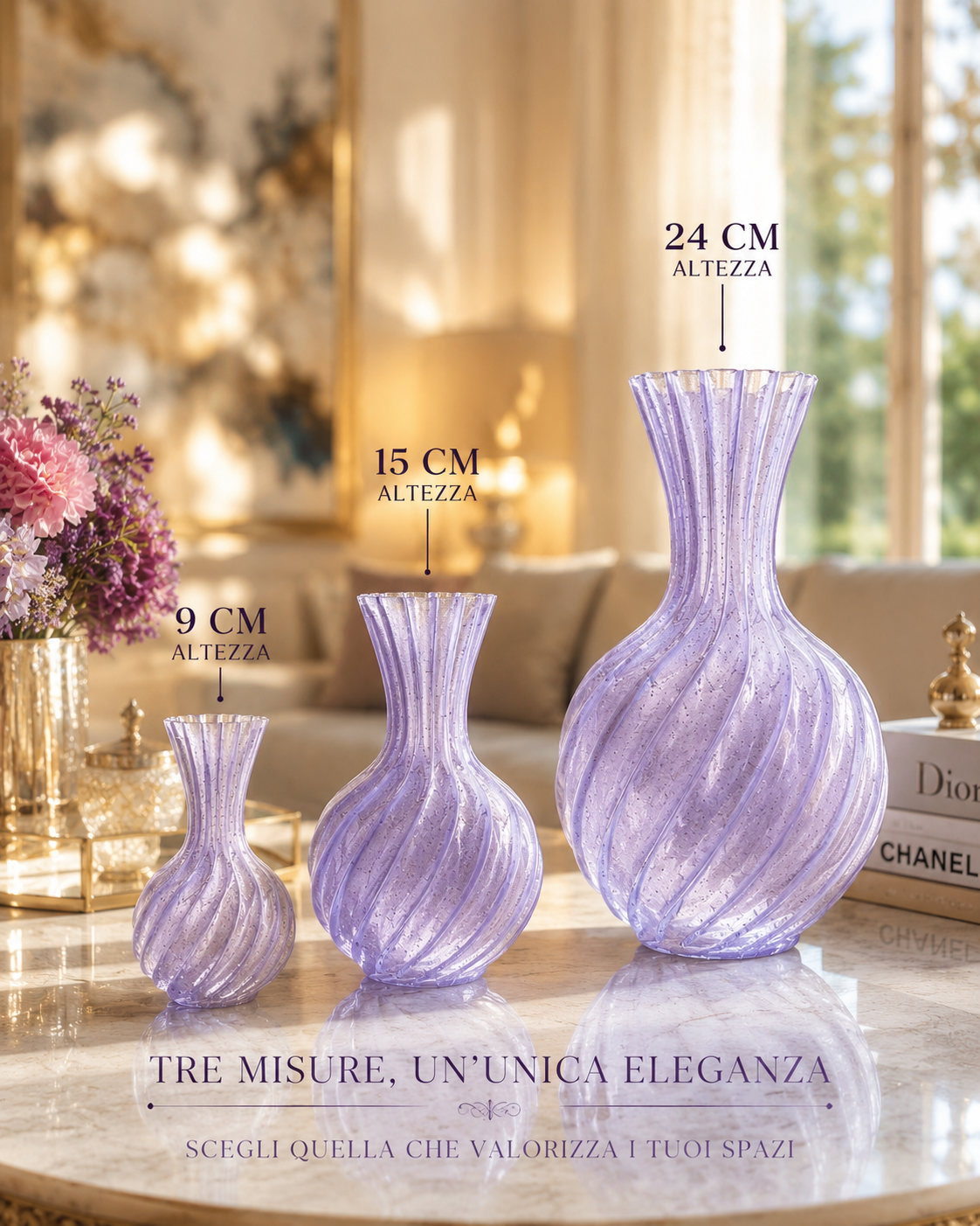 Modern decorative flower vase with colorful flowers, premium home decor centerpiece, elegant interior decoration and contemporary designer accessory.