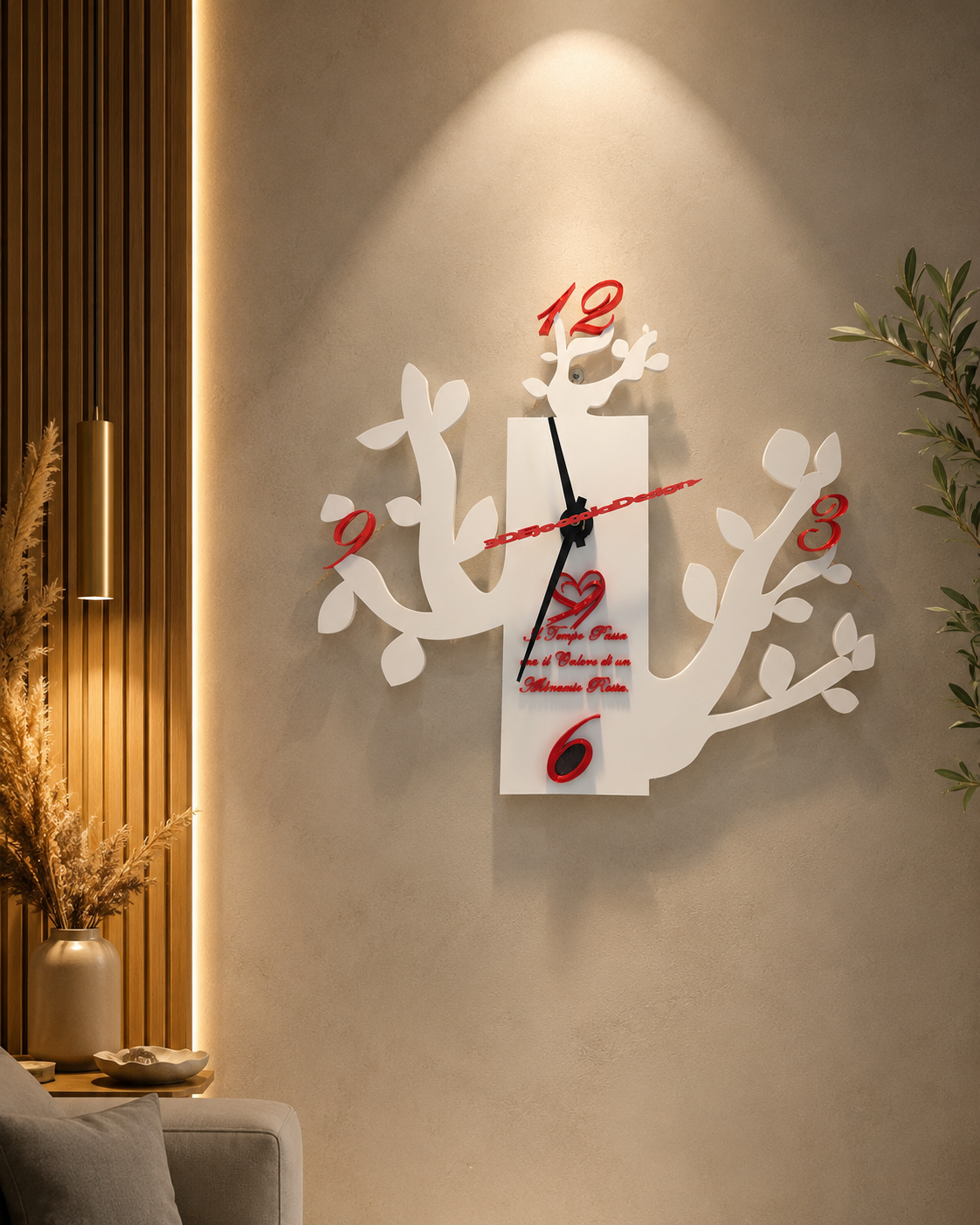 Orologio della Vita™ – Reloj de Pared Moderno de Diseño 3D en PLA | Árbol de la Vida Artesanal, Decoración Elegante para Salón, Sala, Oficina y Hogar
