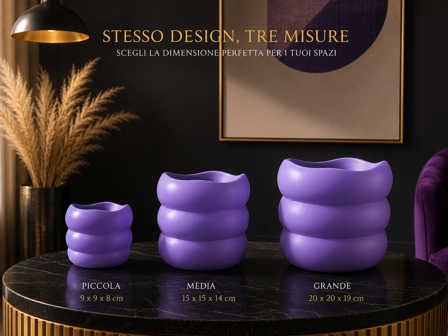 Decorative indoor planter collection available in three sizes, ideal for luxury homes, contemporary interiors, modern apartments and designer home accessories.