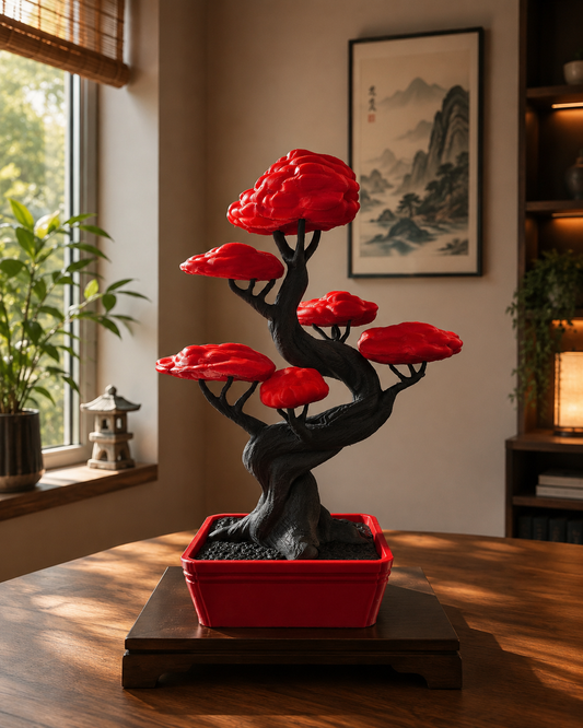 Modern decorative bonsai tree sculpture for contemporary home decor