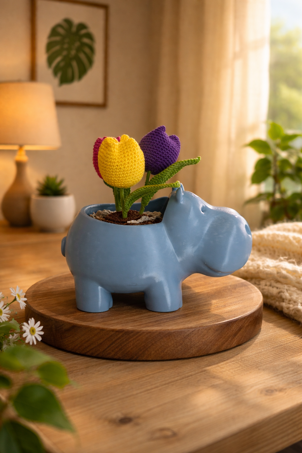 porta piante a forma di ippopotamo vaso design creativo interno
