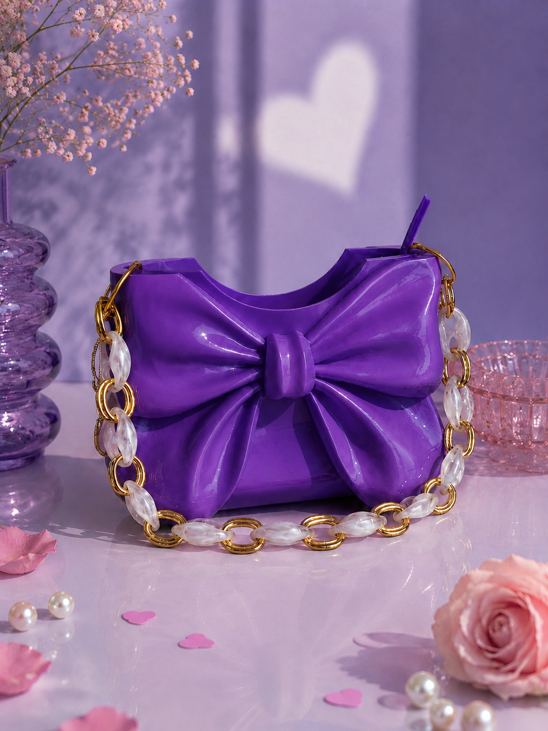 Mini bolso Dany con lazo - accesorio de diseño 3D
