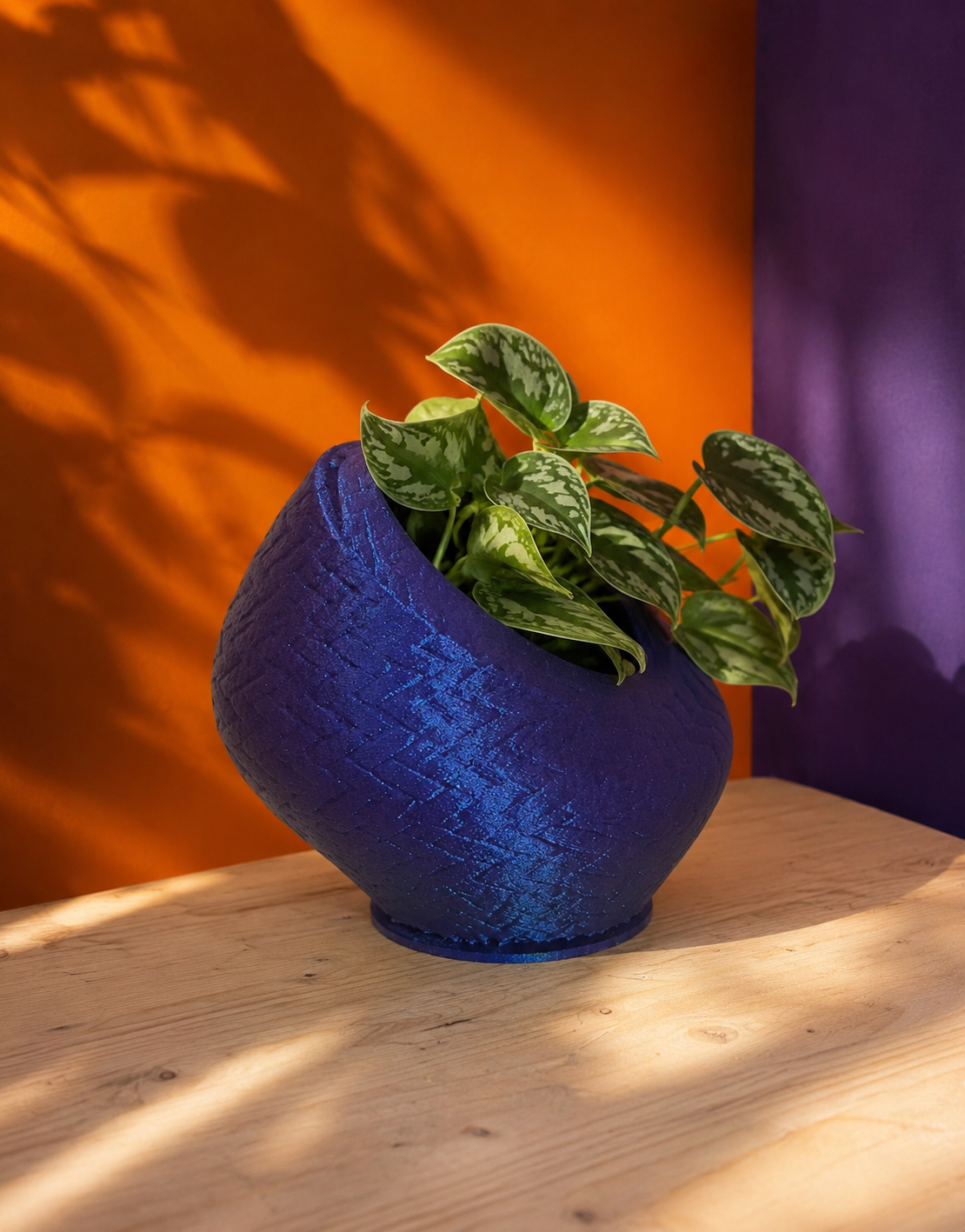Vaso Antico 3D in PETG con pianta – vaso decorativo di design stampato in 3D