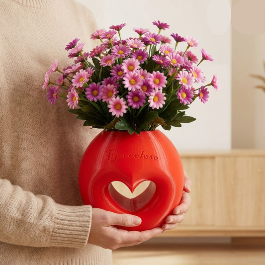 Vaso Fjoccoloso con Cuore – Decorazione Romantica e Idea Regalo Originale
