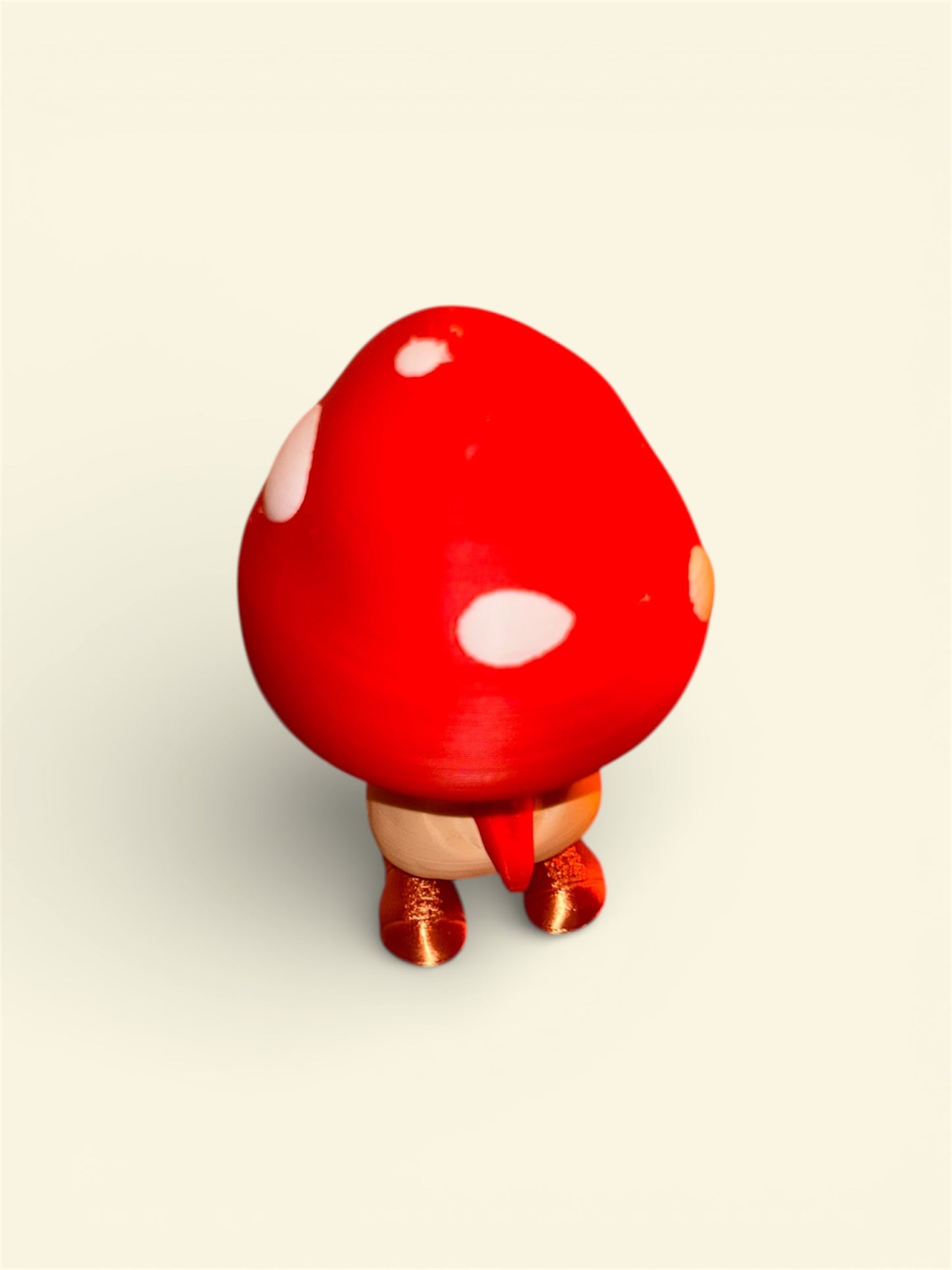 Funghetto Fjoccoloso 3D in PLA – decorazione artigianale stampata in 3D vista dall’alto