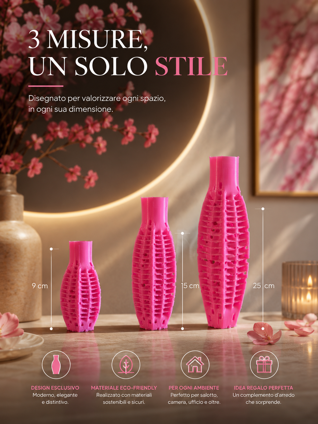 Premium Voronoi vase collection available in multiple sizes, designed for stylish home decor, office decoration and modern interior design projects.