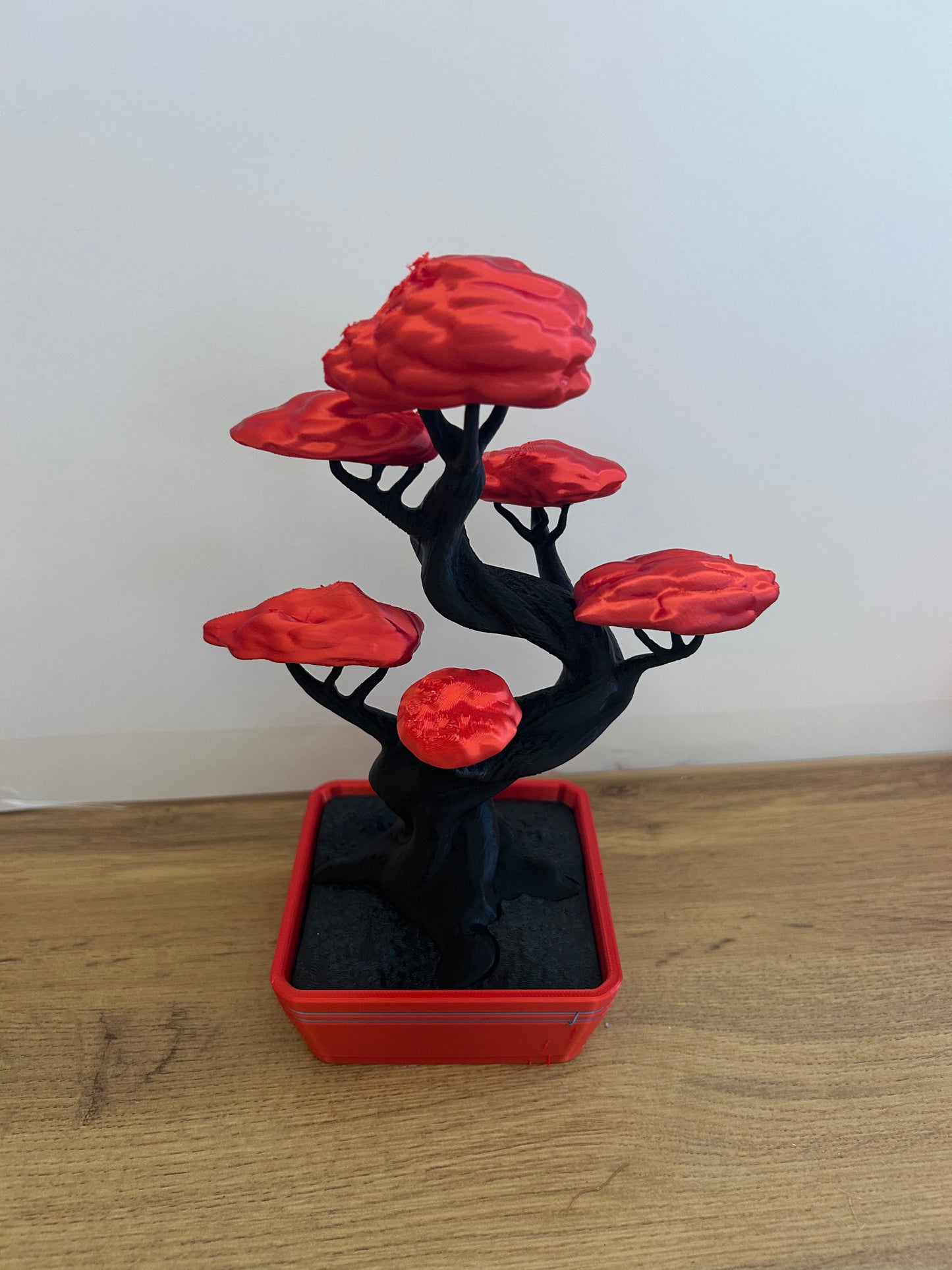 Bonsai 3D stilizzato realizzato in PLA, scultura decorativa Made in Italy