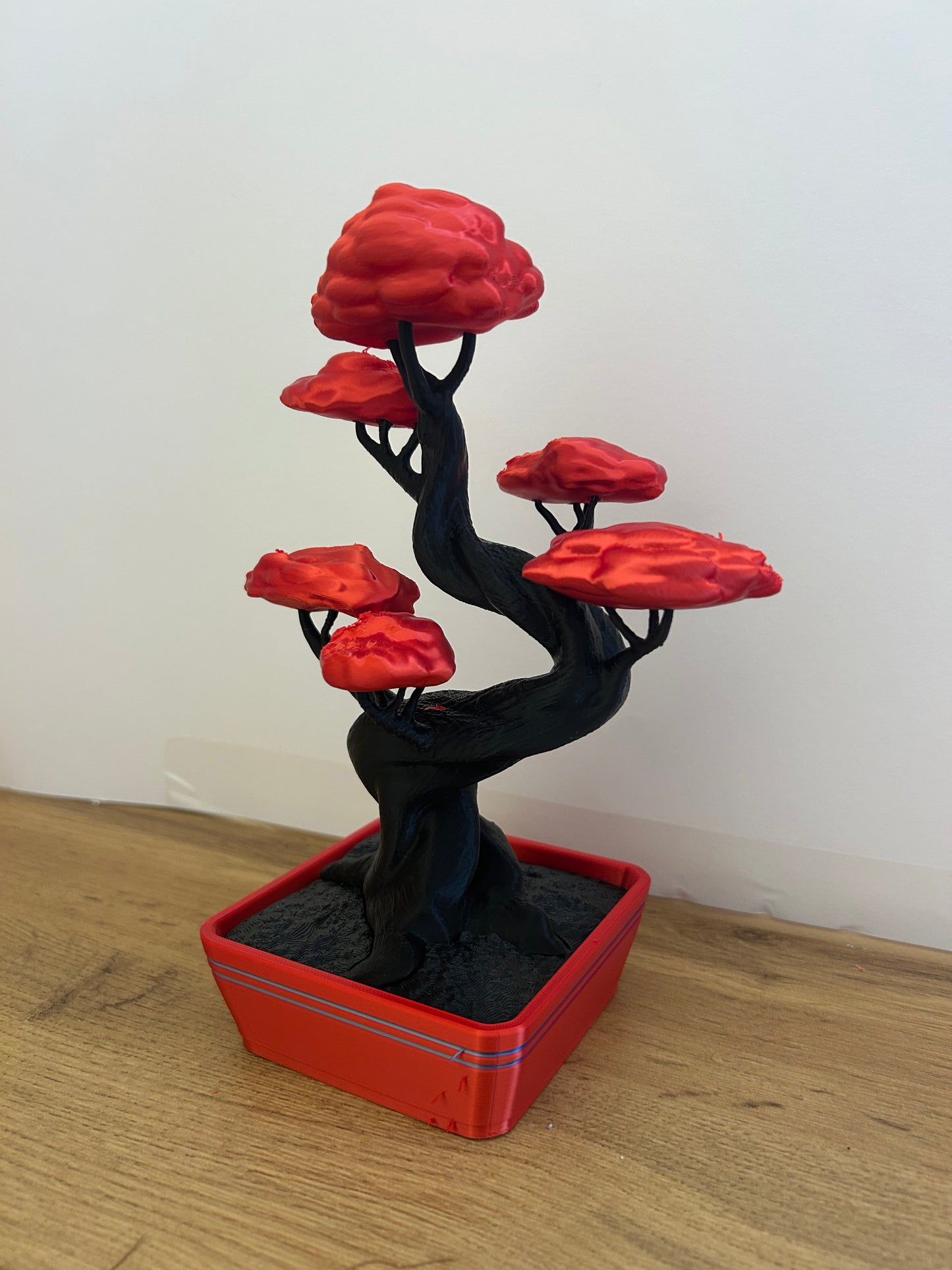 Scultura bonsai 3D artigianale con rami stilizzati