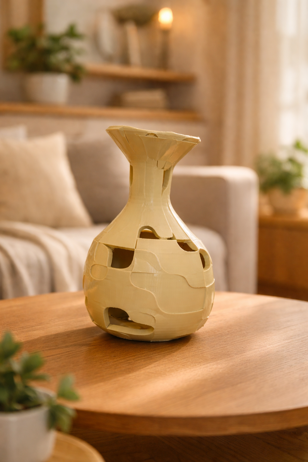 vaso romano antico voronoi con base decorazione design moderno 3d