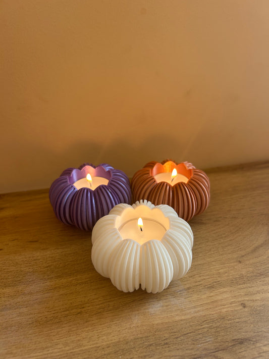 Portacandela Fiore di Luce 3D realizzato artigianalmente in PLA ecologico Made in Italy