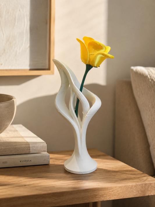 Fioritura Eterna 3D – fiore decorativo intrecciato in PLA ecologico Made in Italy