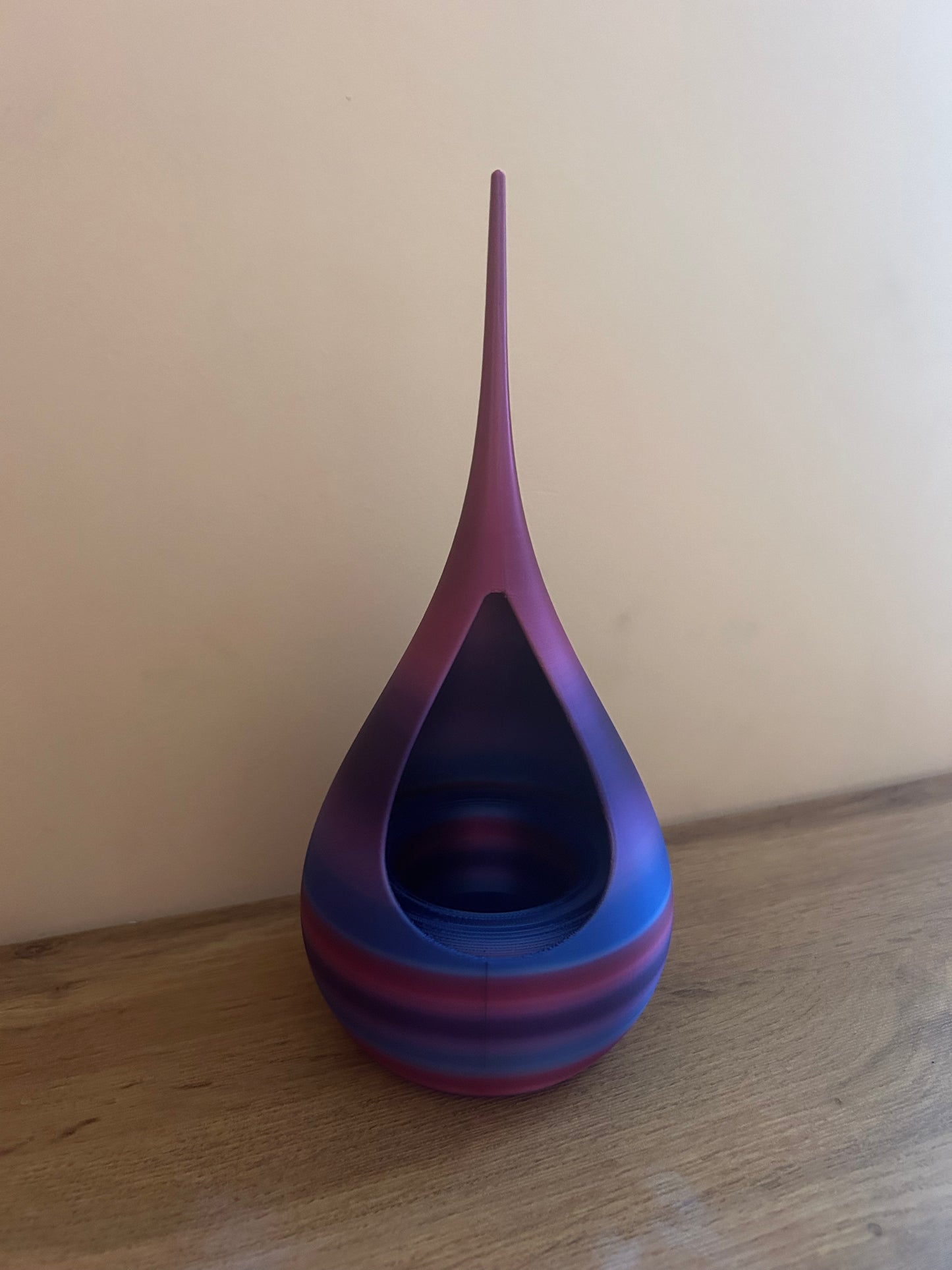 Portacandela decorativo Goccia di Luce 3D stampato in PLA ecologico – design moderno Made in Italy