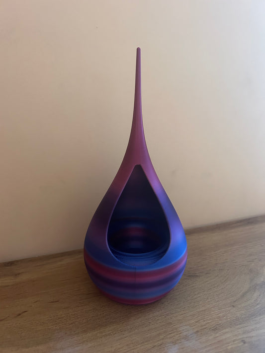 Portacandela decorativo Goccia di Luce 3D stampato in PLA ecologico – design moderno Made in Italy