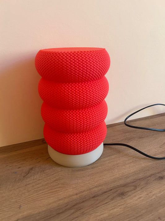 Lampada 3D Tessitura Ondulata vista frontale