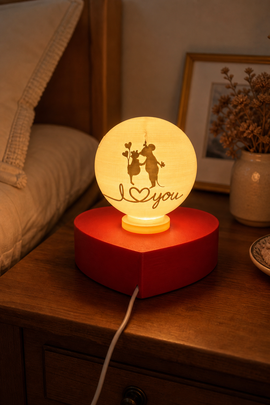 Lampada Cuore "I Love You" LED in PETG – Lampada Romantica Design Love, Regalo San Valentino, Luce Notturna Decorativa per Camera da Letto - Default AI [fjoccola-variant-options:default] [fjoccola-ai:1782986829099]