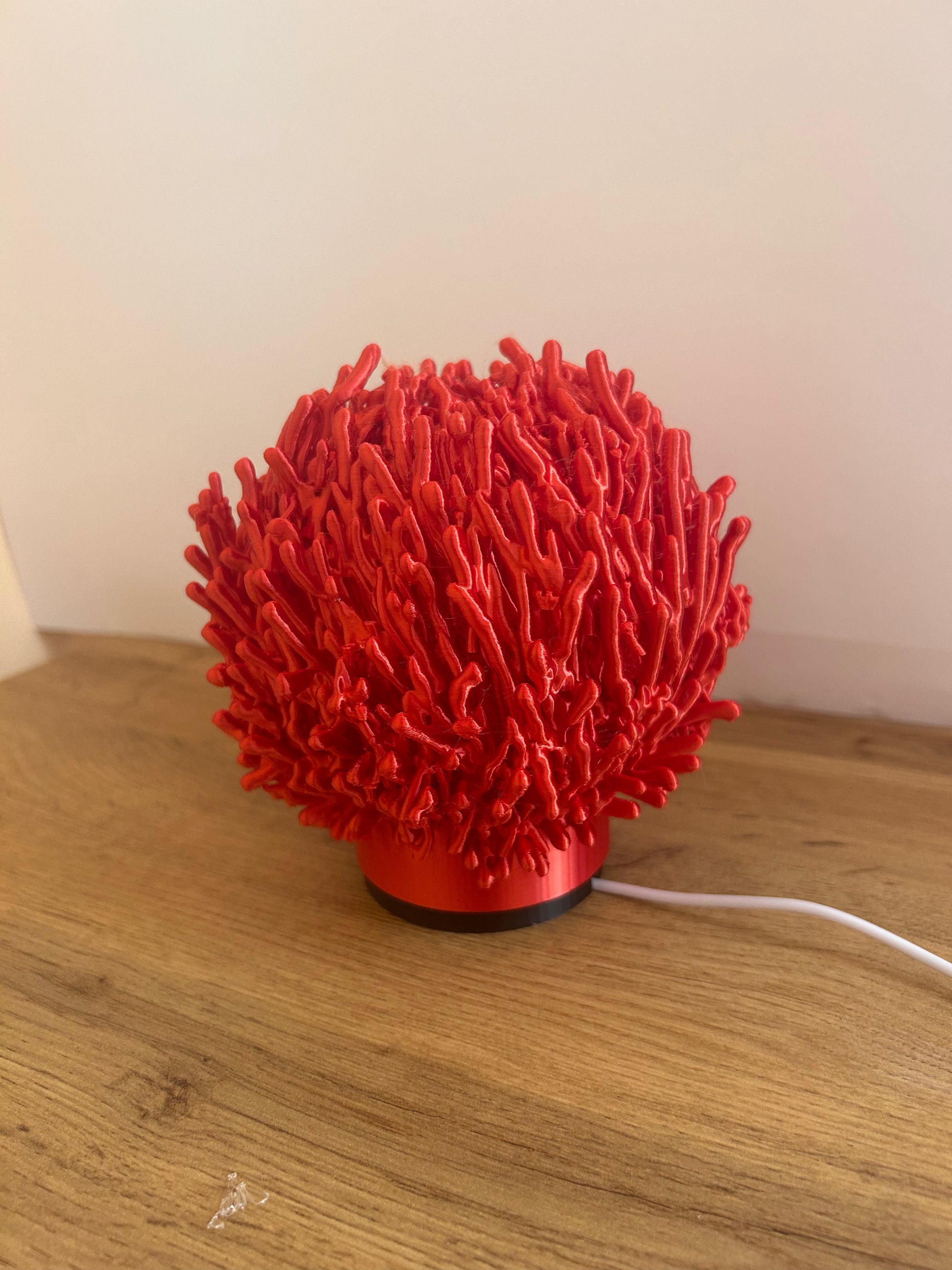 Lampada Corallo 3D stampata in PLA