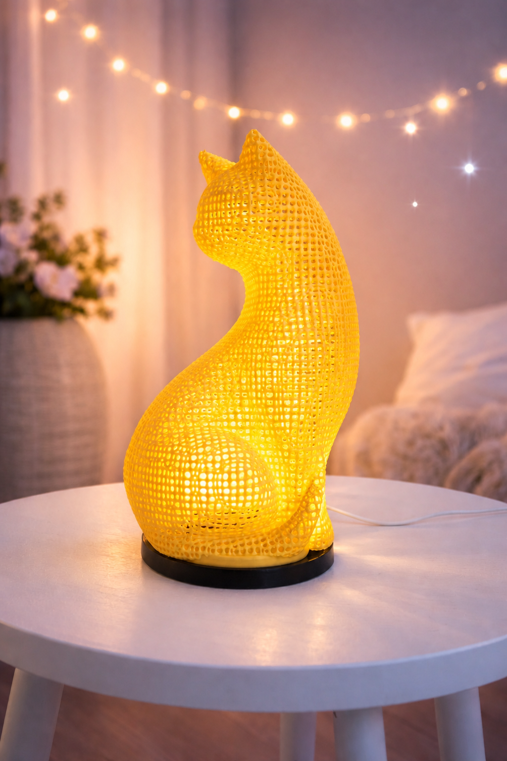 Lampada Gatto 3D – Decorazione Luminosa di Design Artigianale Made in Italy - Giallo AI [fjoccola-variant-color:Giallo] [fjoccola-ai:1782940928075]