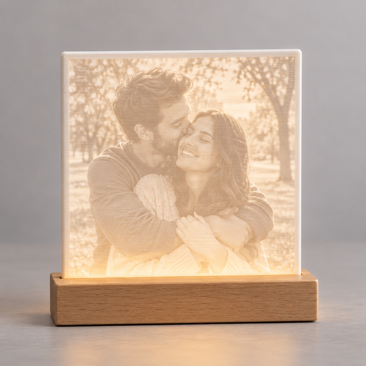 Lampada con la tua foto: esempio illustrativo di personalizzazione