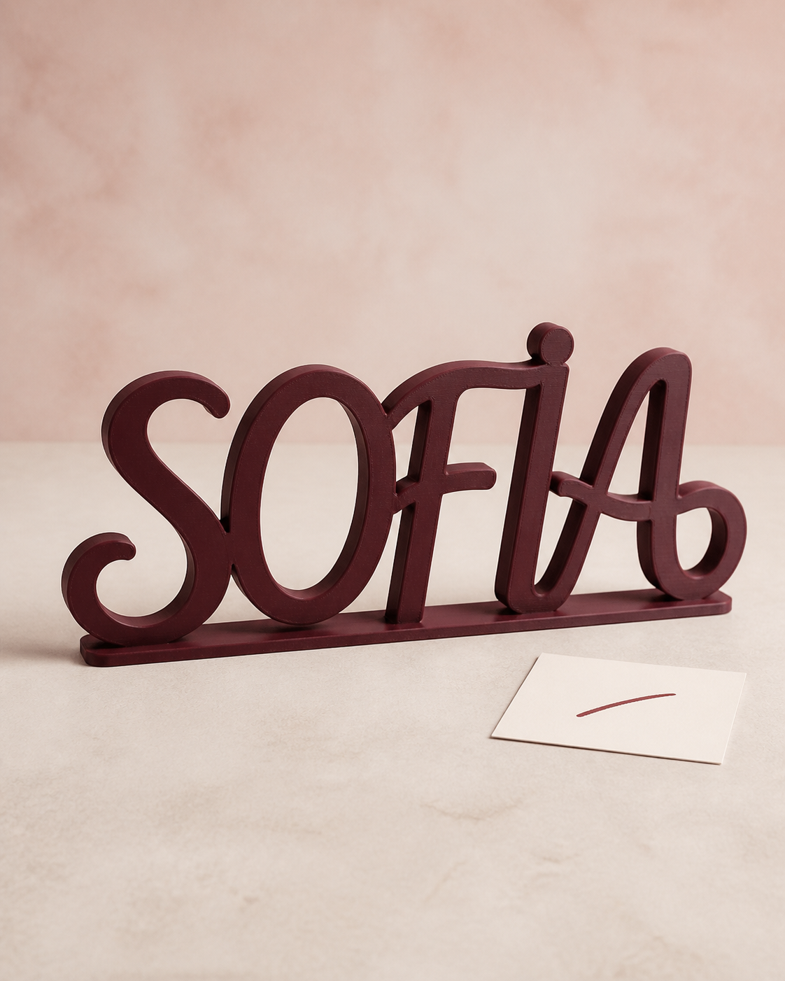 Nome Sofia trasformato in una decorazione 3D personalizzata