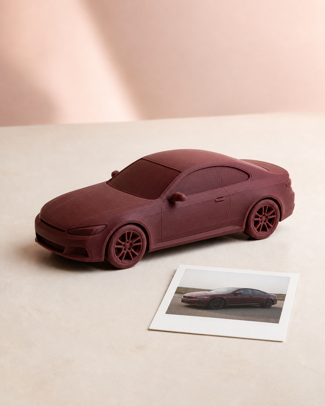 Modellino 3D personalizzato di un’auto realizzato da fotografie