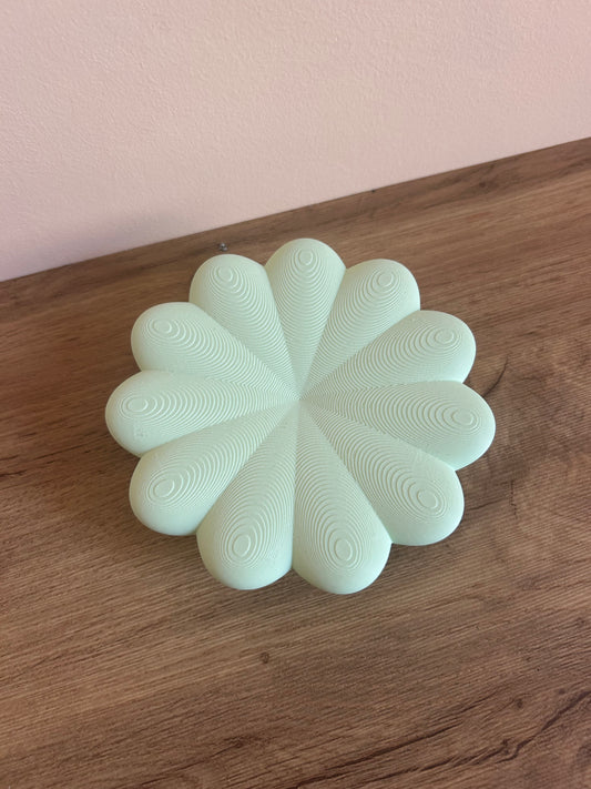 Portasapone 3D Petalo Zen frontale in PLA ecologico