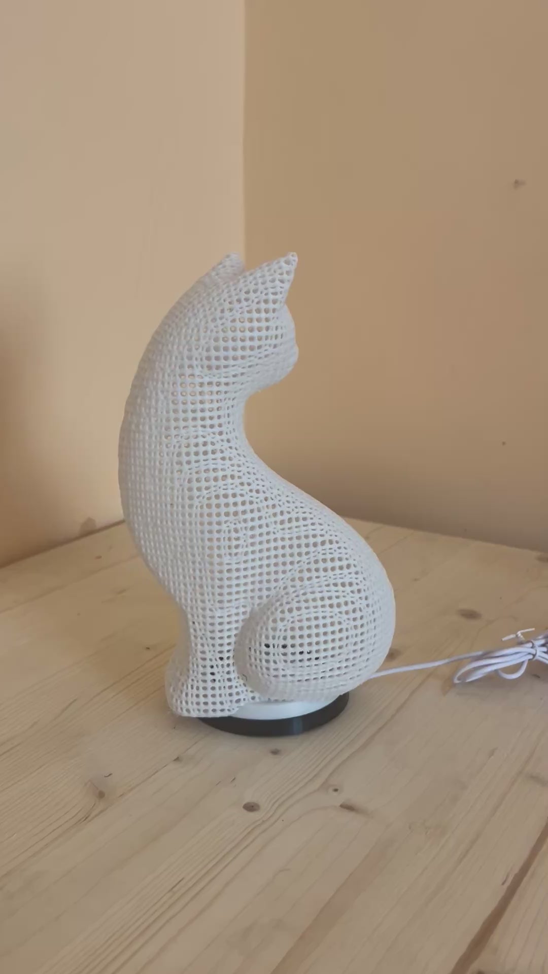 Lampada Gatto 3D – Decorazione Luminosa di Design Artigianale Made in Italy