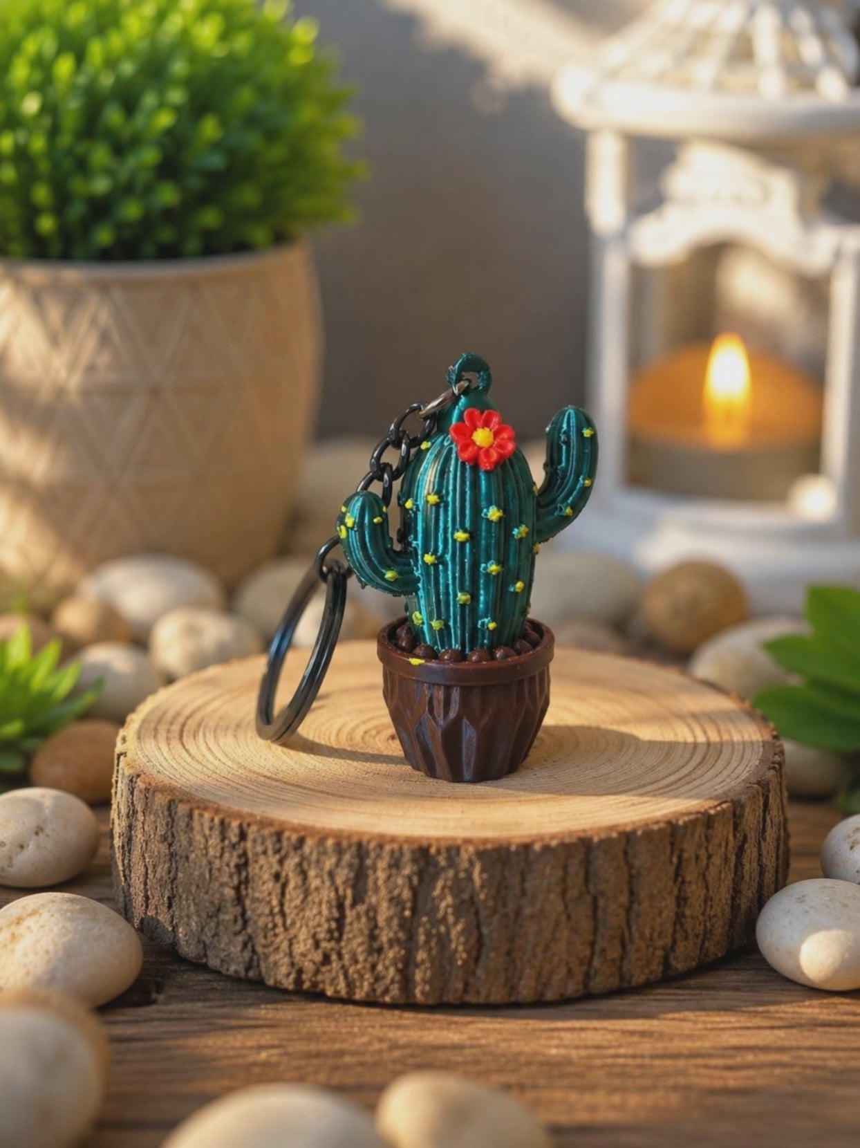 Bring a touch of nature wherever you go! 🌵This adorable cactus keychain features a charming miniature design, perfect for decorating your keys, backpack, handbag, or gifting to any plant lover. Cute, stylish, and full of personality, it's the perfect everyday accessory.