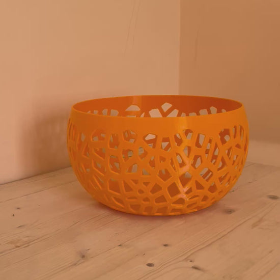 Cesto decorativo Voronoi moderno in PETG 