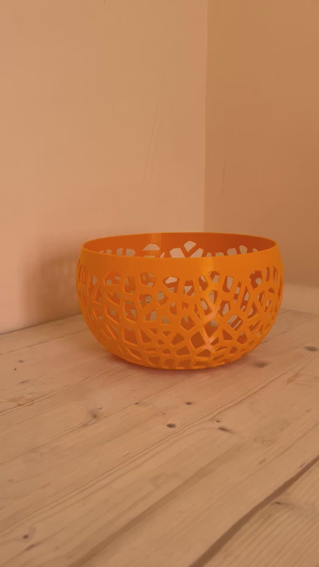 Cesto decorativo Voronoi moderno in PETG 
