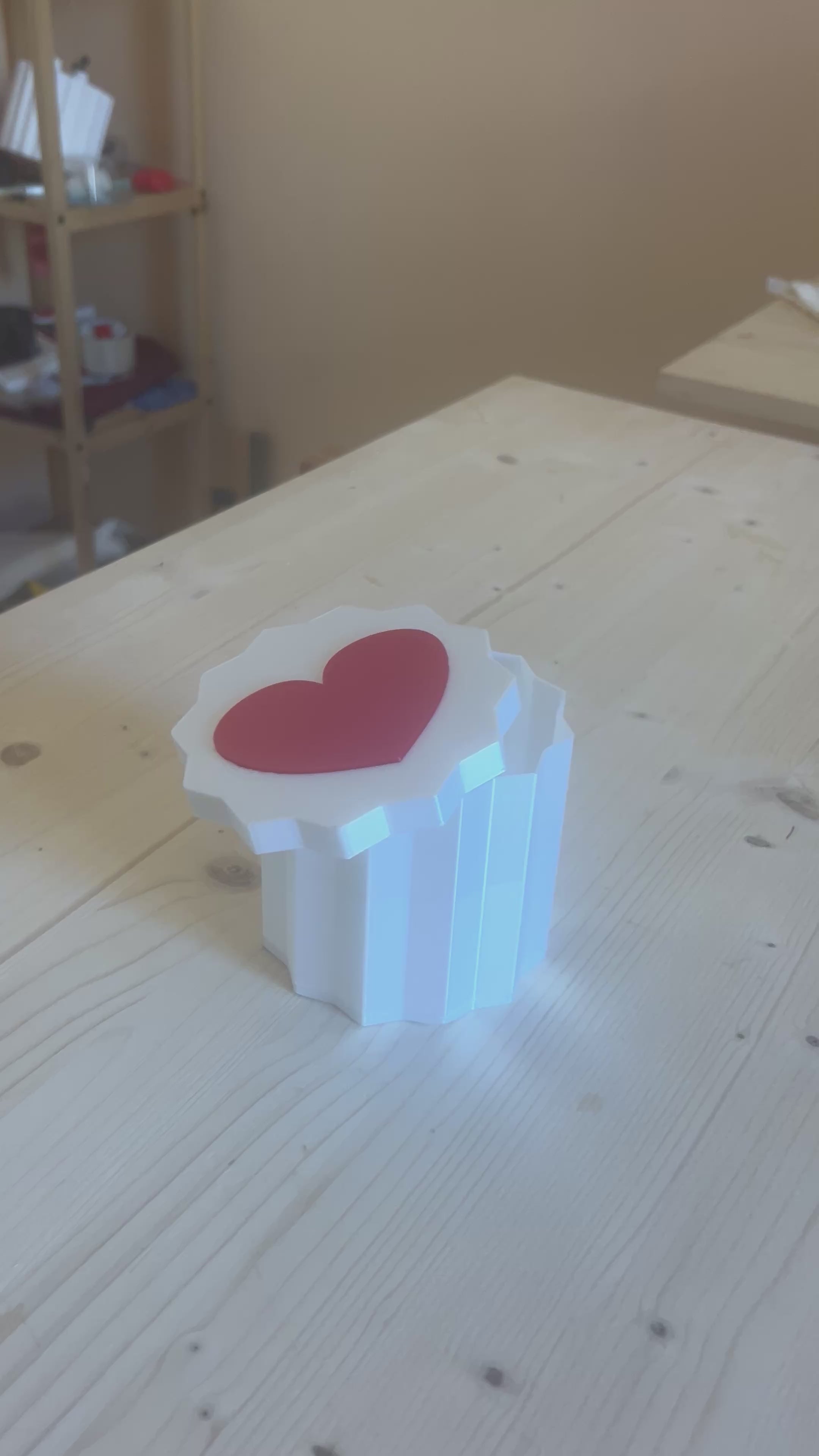 Portagioie Fjoccoloso con Cuore – Scatola Portagioielli Decorativa Design Moderno in PETG per Anelli, Collane e Gioielli