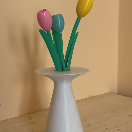 Vaso decorativo con tulipani stilizzati - Fjoccola