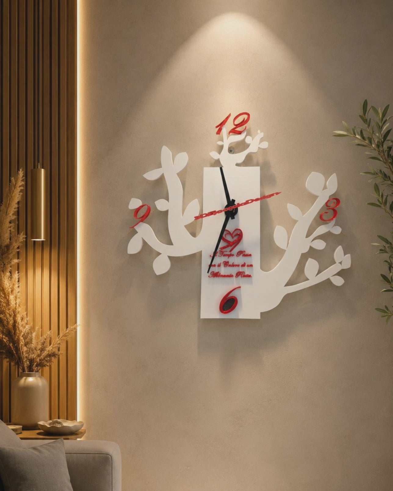 Orologio della Vita™ – Reloj de Pared Moderno de Diseño 3D en PLA | Árbol de la Vida Artesanal, Decoración Elegante para Salón, Sala, Oficina y Hogar