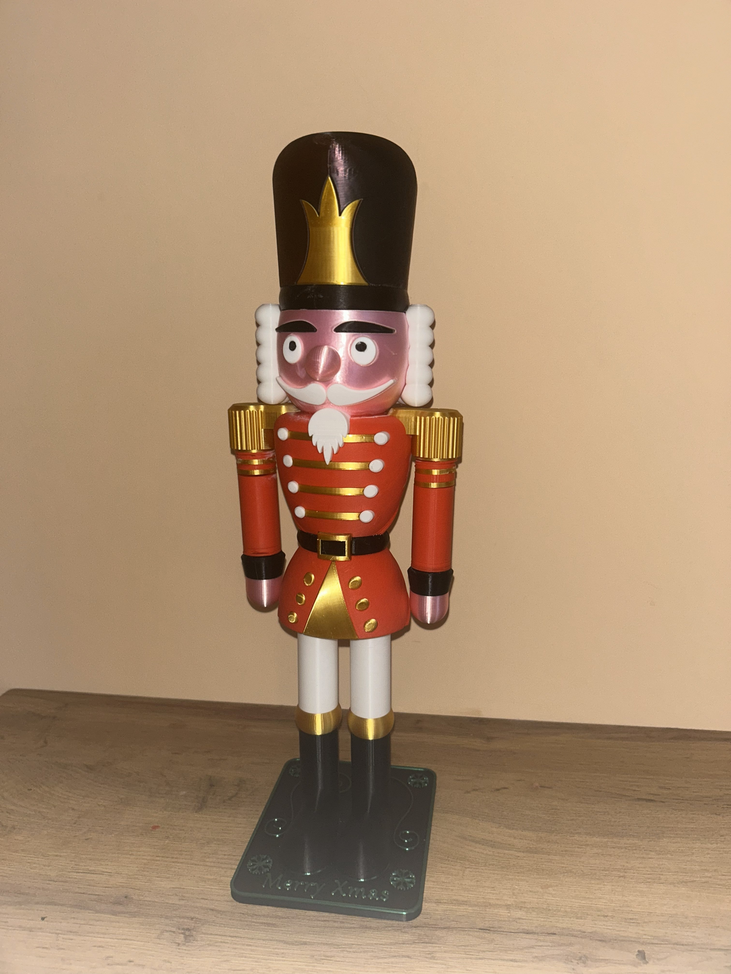 Schiaccianoci decorativo natalizio classico 40 cm stampato in 3D 